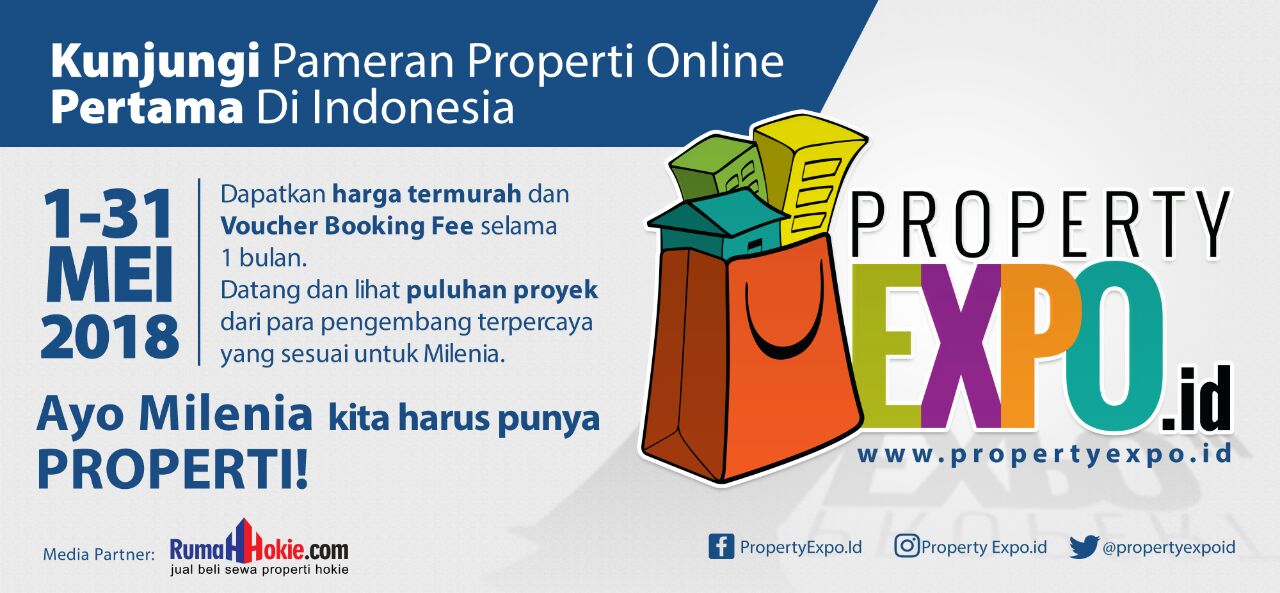 Pameran properti online pertama di Indonesia sudah dibuka selama 1 bulan ke depan.