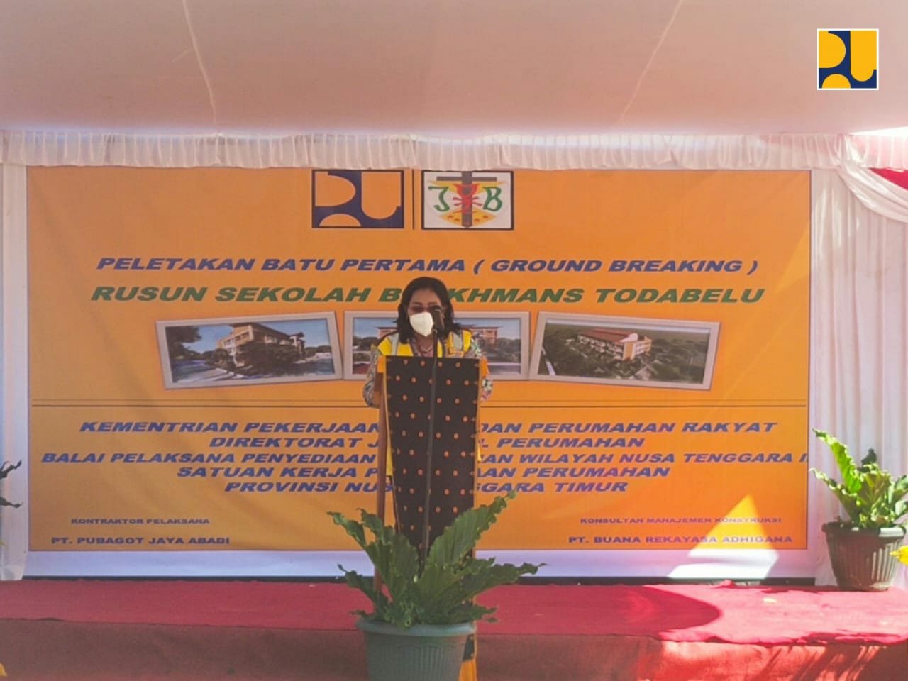 groundbreaking Rusun Sekolah Berkhmans Todabelu 